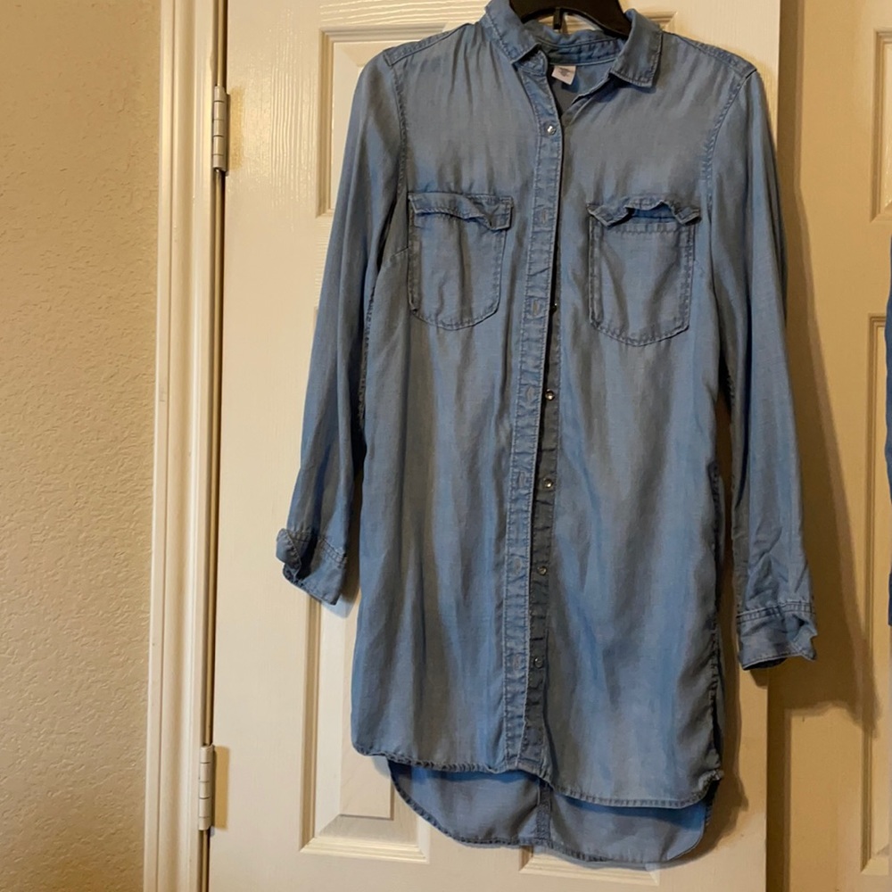 &Denim, Blue Jean Dress, mid thigh, Size 6